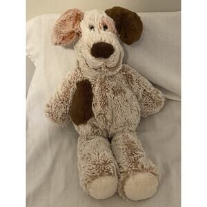 Mary Meyer Brown Spots Marshmallow Soft Plush Puppy Dog Stuffed Animal White